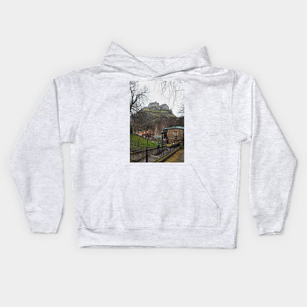 Edinburgh Castle (from Princes Street) - Scottland Kids Hoodie by holgermader